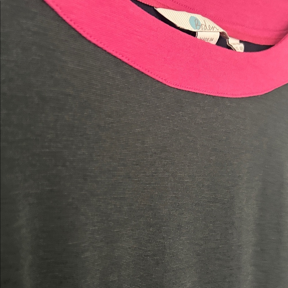 Boden Green Dress with Pink Trim Midi - Picture 7 of 8